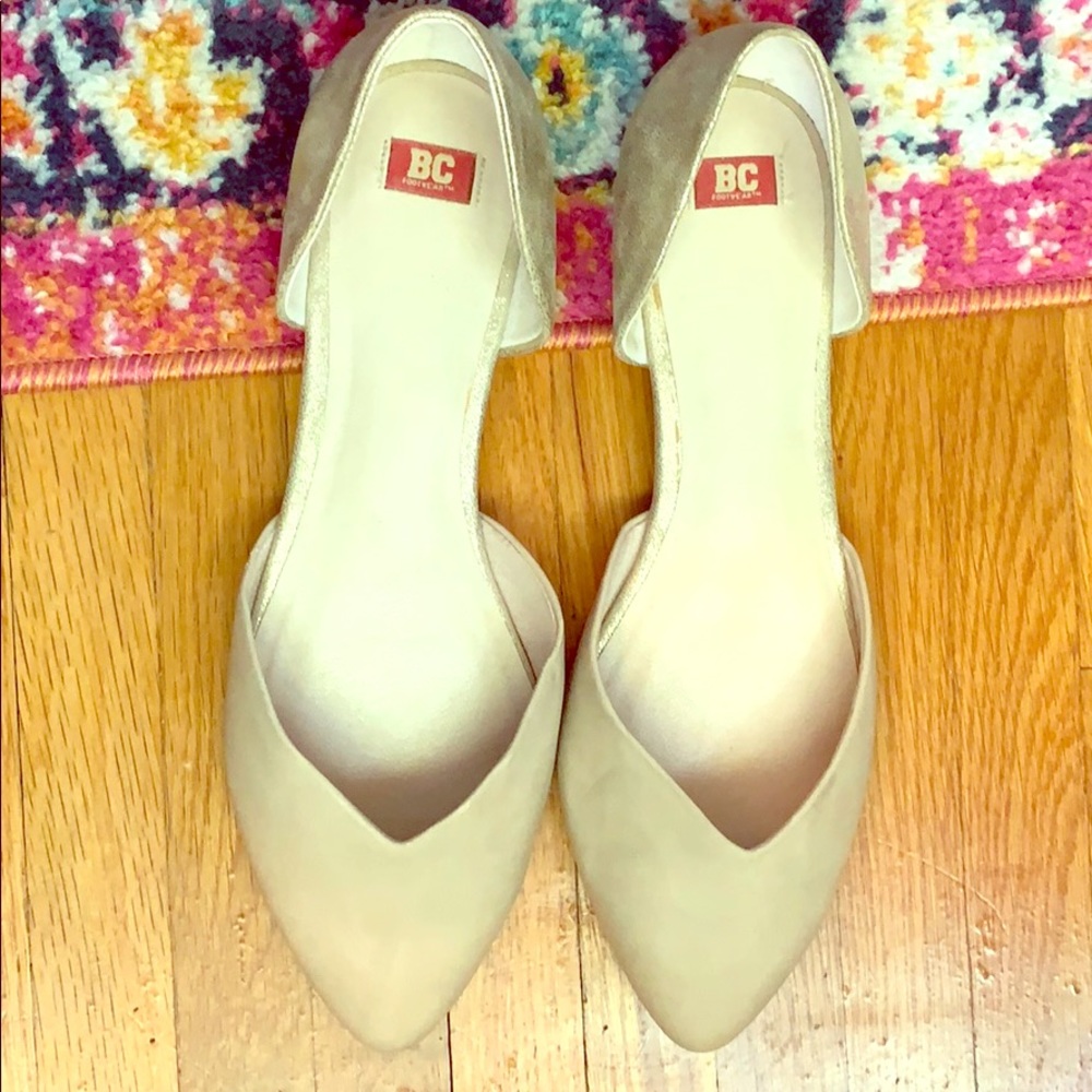BC Footwear Nude Flats-size 9.5